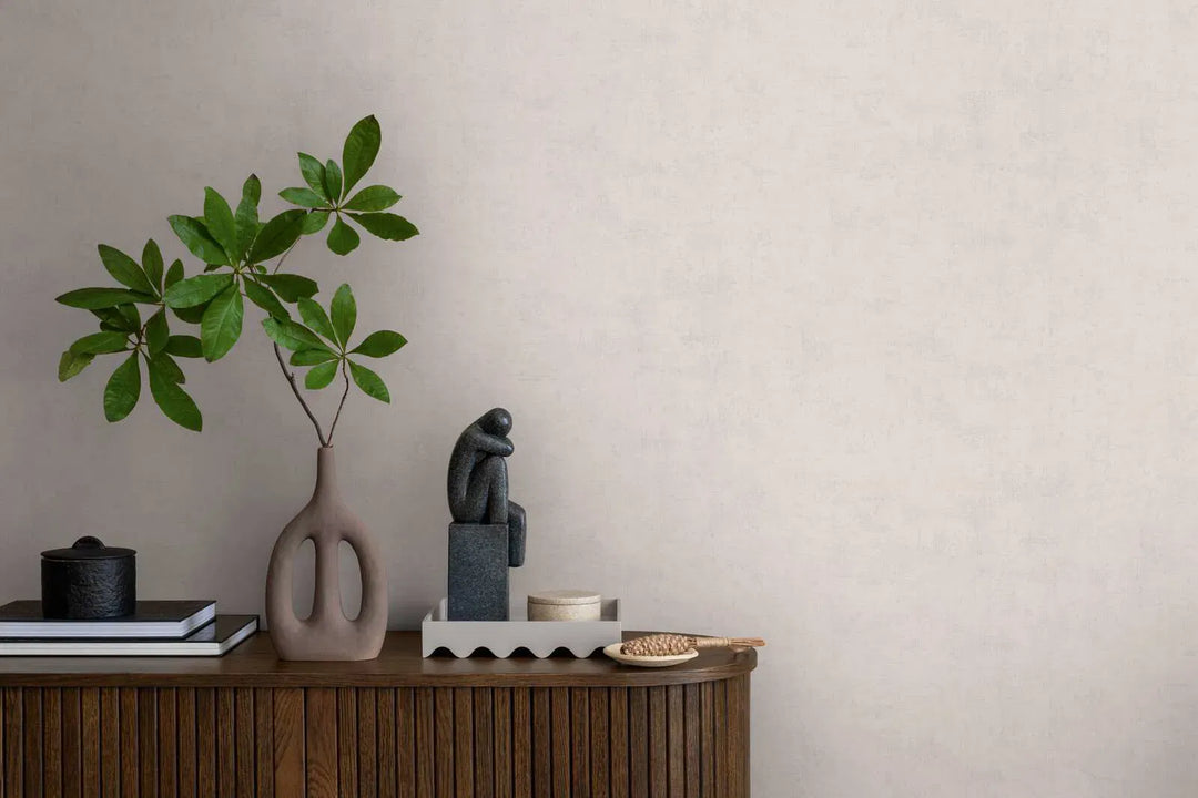 Vienkrāsainas  tapetes stilīgām telpām, silti pelēkā - 3011755 AS Creation