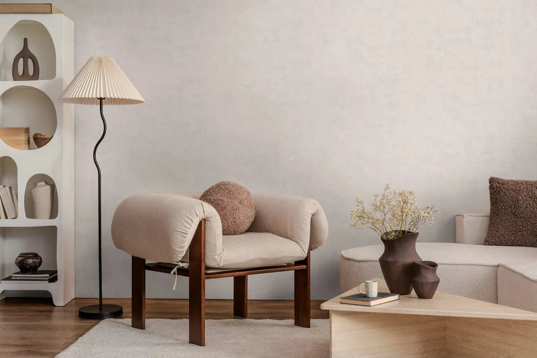 Vienkrāsainas  tapetes stilīgām telpām, silti pelēkā - 3011755 AS Creation