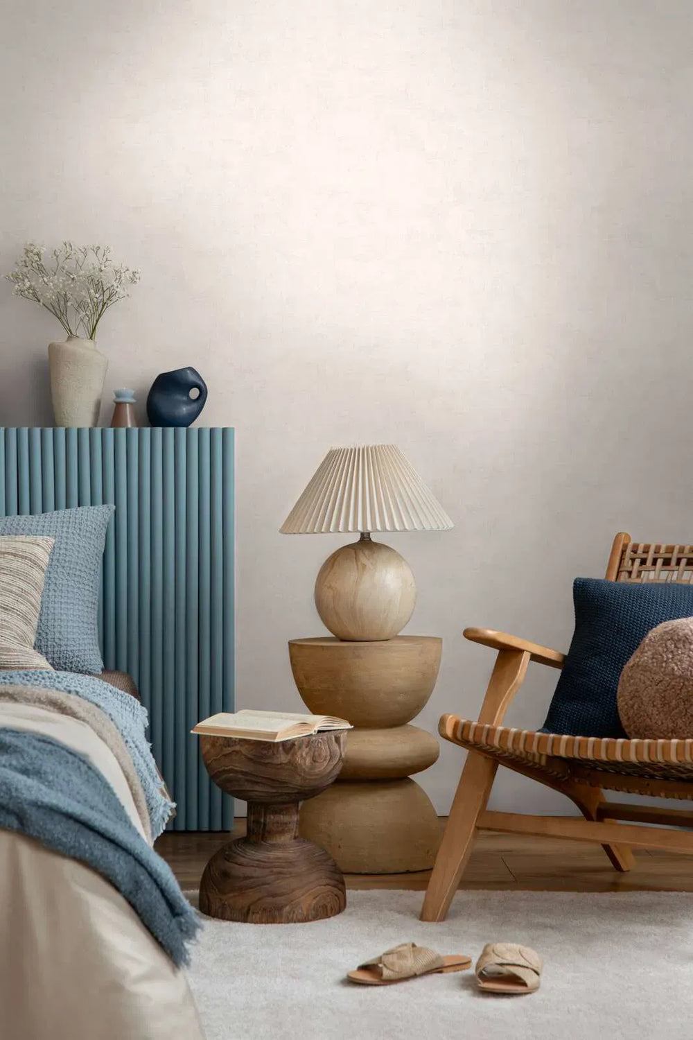 Tapetes ar matētu dizainu un harmonisku faktūru, baltas - 3011767 AS Creation