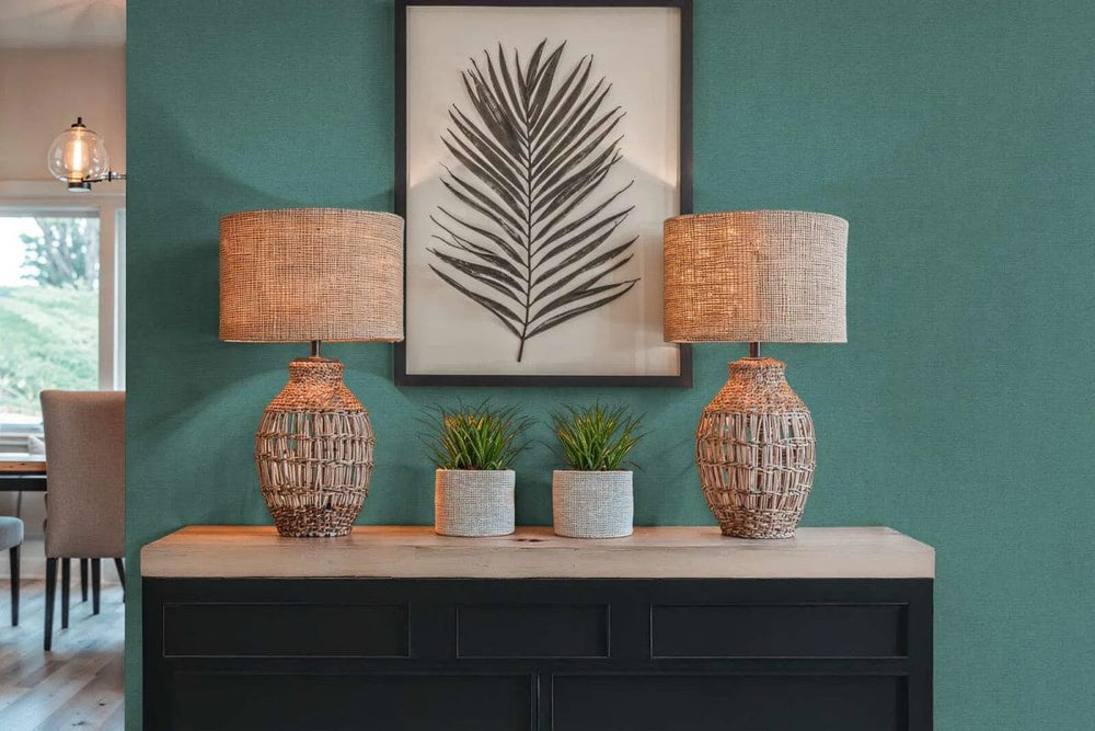 Vienkrāsainas neaustas tapetes ar elegantu spīdumu | zaļā - 3012155 AS Creation