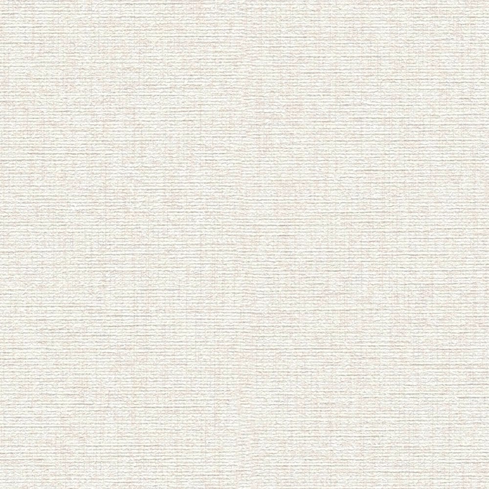 Vienkrāsainas tapetes ar auduma struktūru: baltā krāsā, 393531 AS Creation
