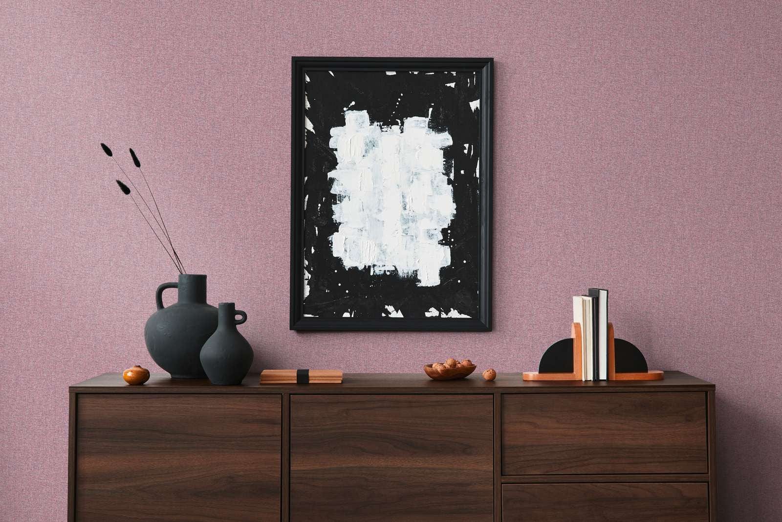 Vienkrāsainas tapetes ar auduma struktūru: violetā krāsā, 393539 AS Creation