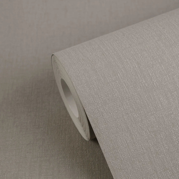 Tapetes ar dabisku audekla izskatu - maiga pelēkā un bēšā krāsā AS Creation