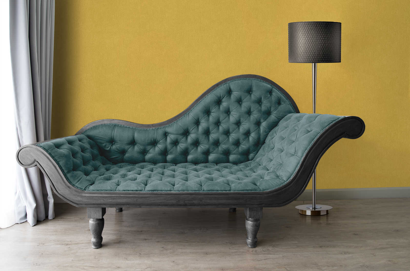 Vienkrāsainas tapetes ar gludu virsmu dzeltenā krāsā - 1355247 AS Creation