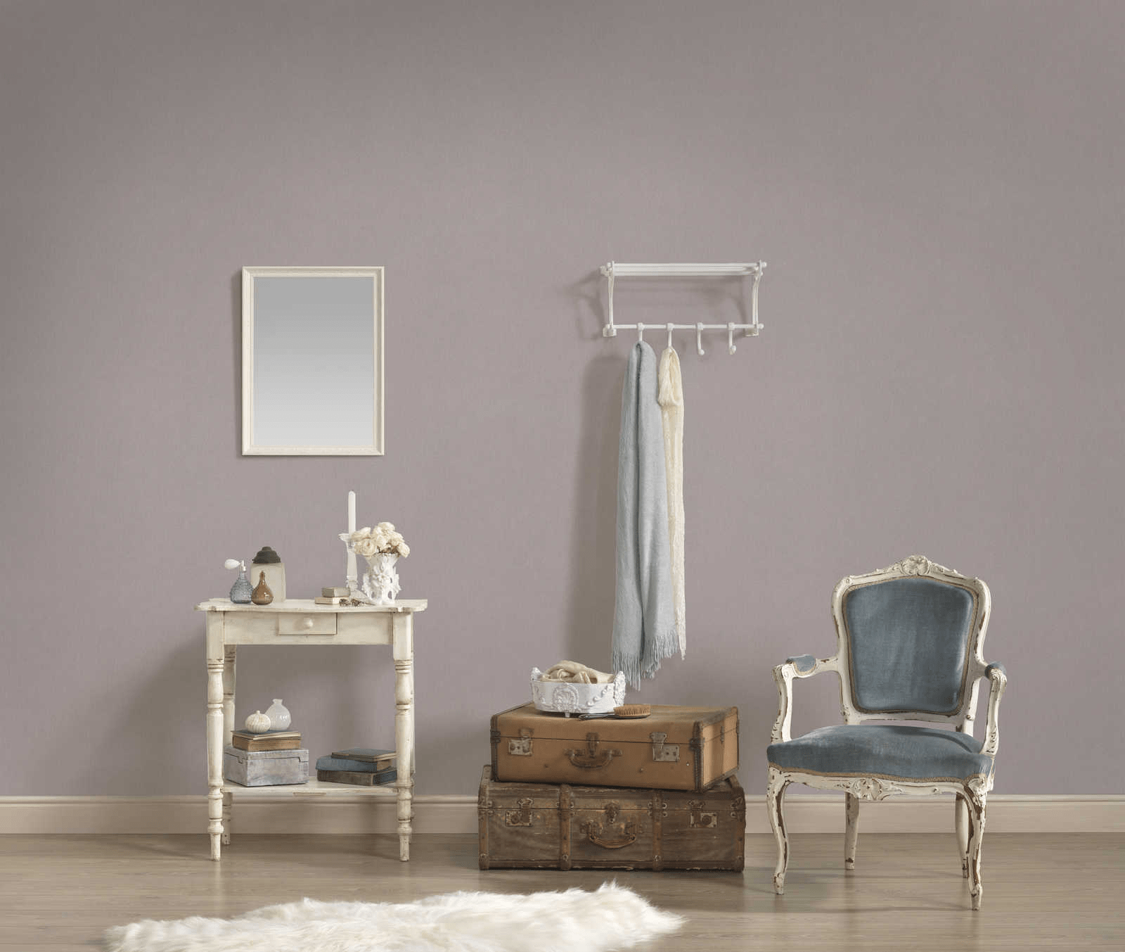 Vienkrāsainas tapetes AS Creation pelēkā krāsā AS 383754 AS Creation