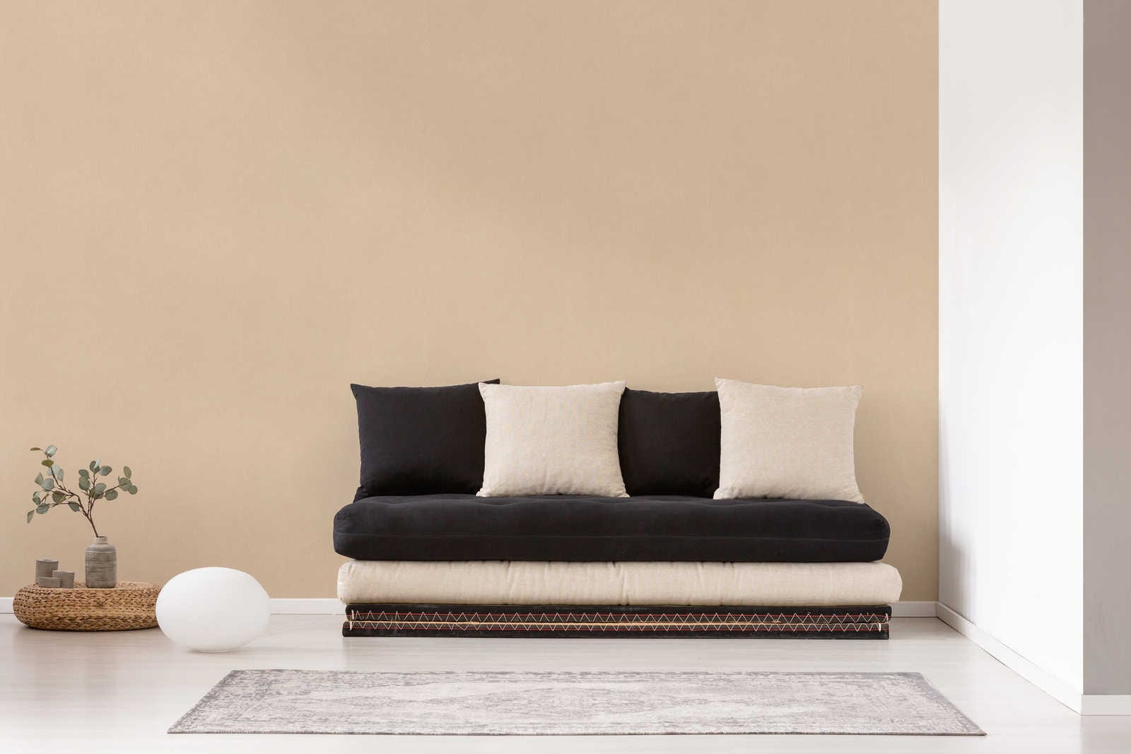 Vienkrāsainas tapetes ar gludu virsmu siltos toņos - 1355353 AS Creation