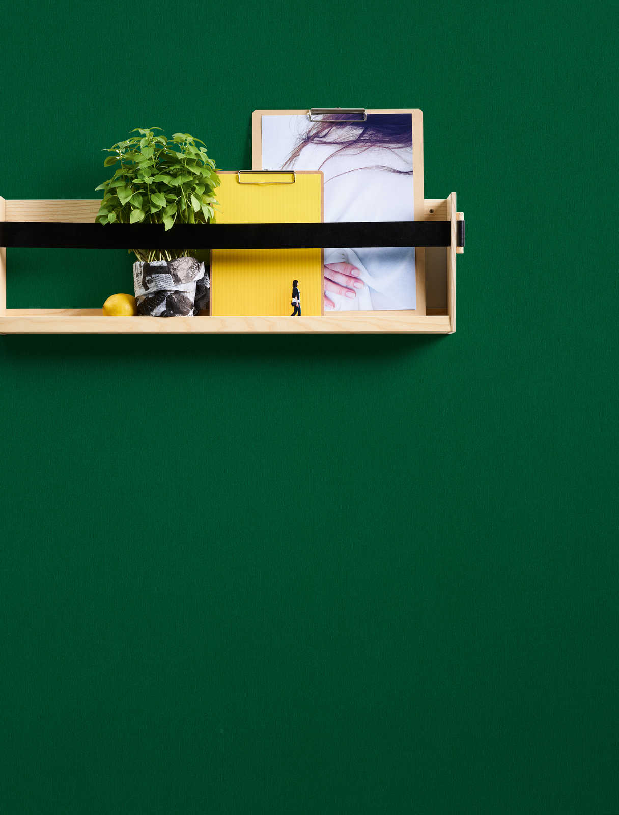 Vienkrāsainas tapetes ar gludu virsmu tumši zaļā krāsā - 1355240 AS Creation