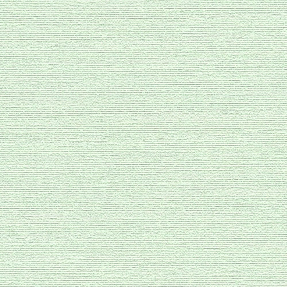 Vienkrāsainas tapetes ar lina tekstūru: piparmētru krāsā, 389034 AS Creation