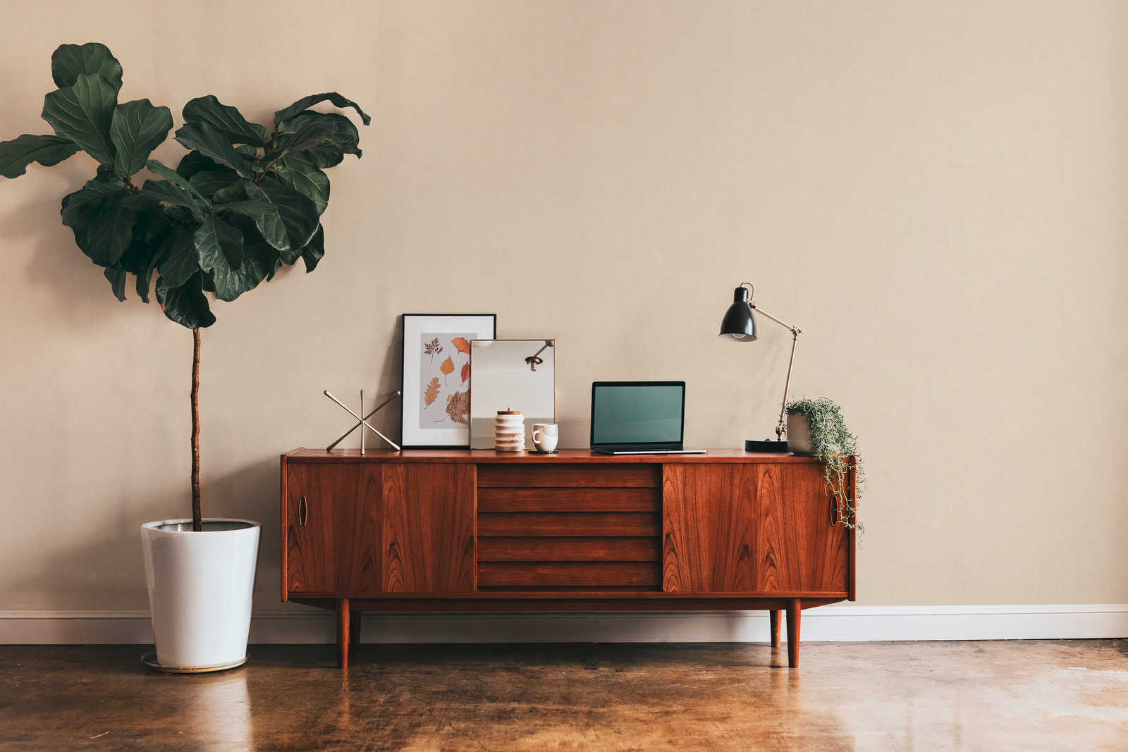 Tapetes ar bēša betona imitāciju AS Creation 378651 AS Creation