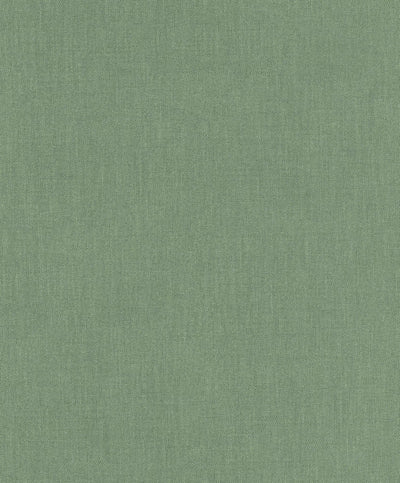 Plain wallpapers with textile texture in green, 2324547 RASCH