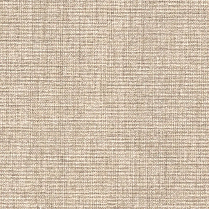 Vienkrāsainas tapetes ar tekstila izskatu - bēšā, taupe krāsā, 1406342