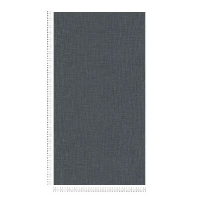 Vienkrāsainas tapetes ar tekstila izskatu - melnā krāsā, 1406354 AS Creation