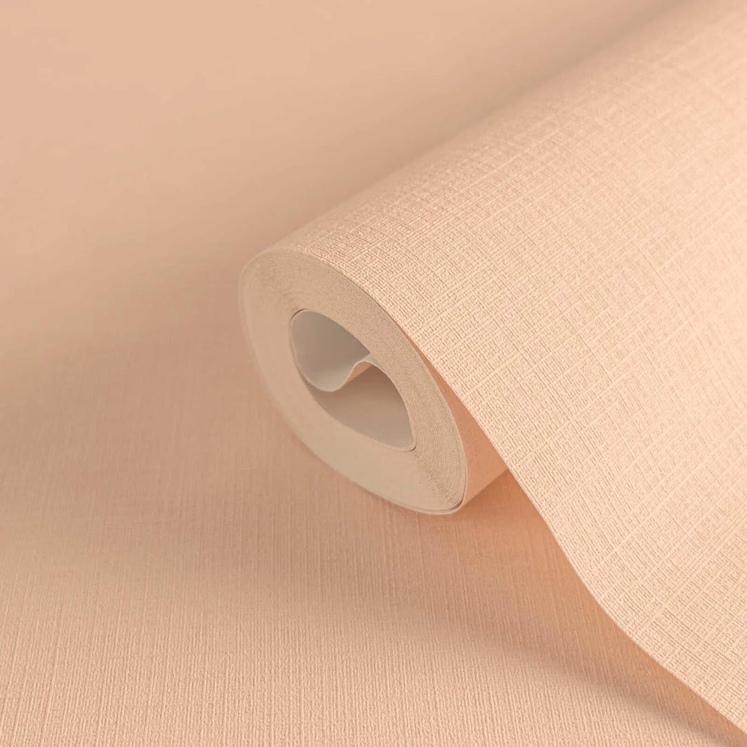 Vienkrāsainas tapetes ar tekstilmateriālu izskatu rozā krāsā - 1373506 AS Creation