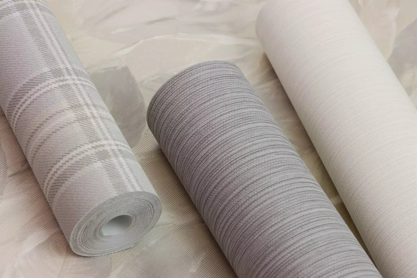 Vienkrāsainas tapetes ar vertikālo tekstūru: baltā, RASCH, 537604 RASCH