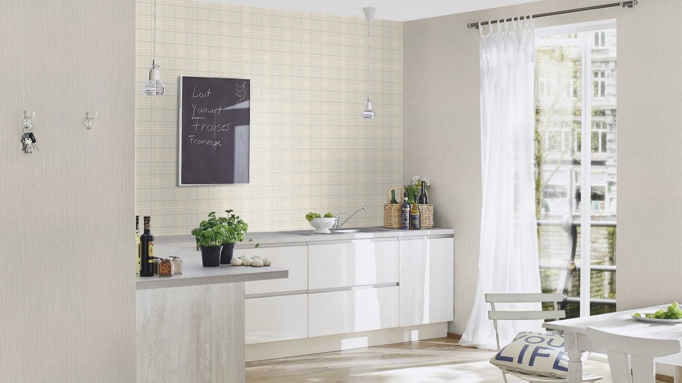 Vienkrāsainas tapetes ar vertikālo tekstūru: gaiši pelēkā, 537680 RASCH