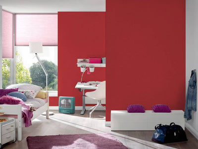 Vienkrāsainas tapetes bērnu istabai, sarkanā krāsā 1354412 Bez PVC AS Creation