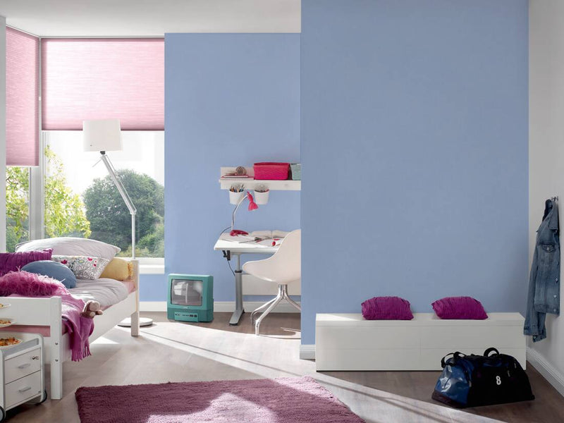 Vienkrāsainas tapetes bērnu istabai, zilā krāsā 1354433 Bez PVC AS Creation