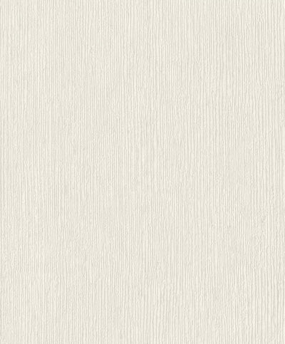 Plain wallpapers RASCH with striped texture, white, 653045 RASCH