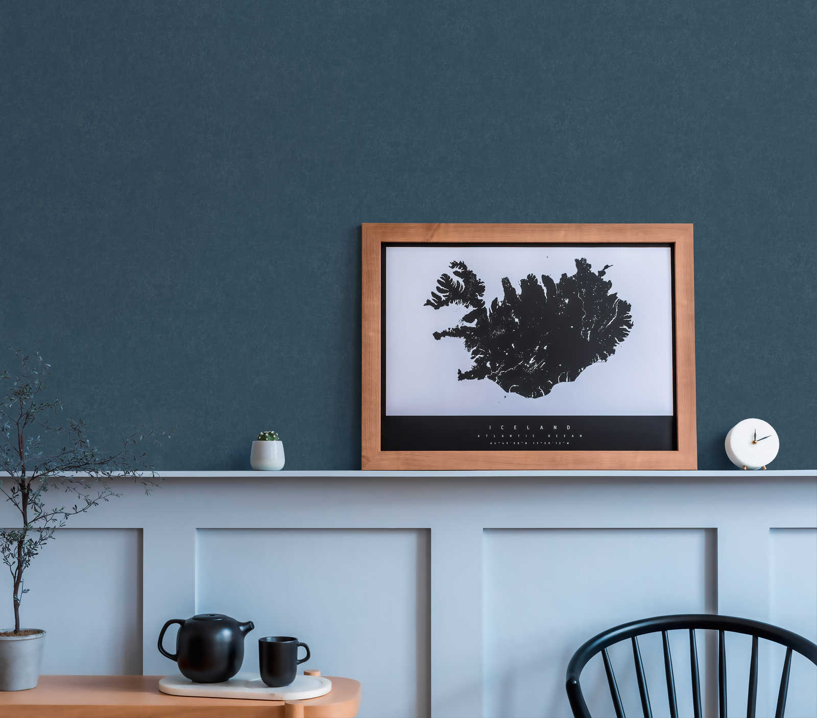 Vienkrāsainas tapetes tumši zilā krāsā - AS Creation 1361626 AS Creation