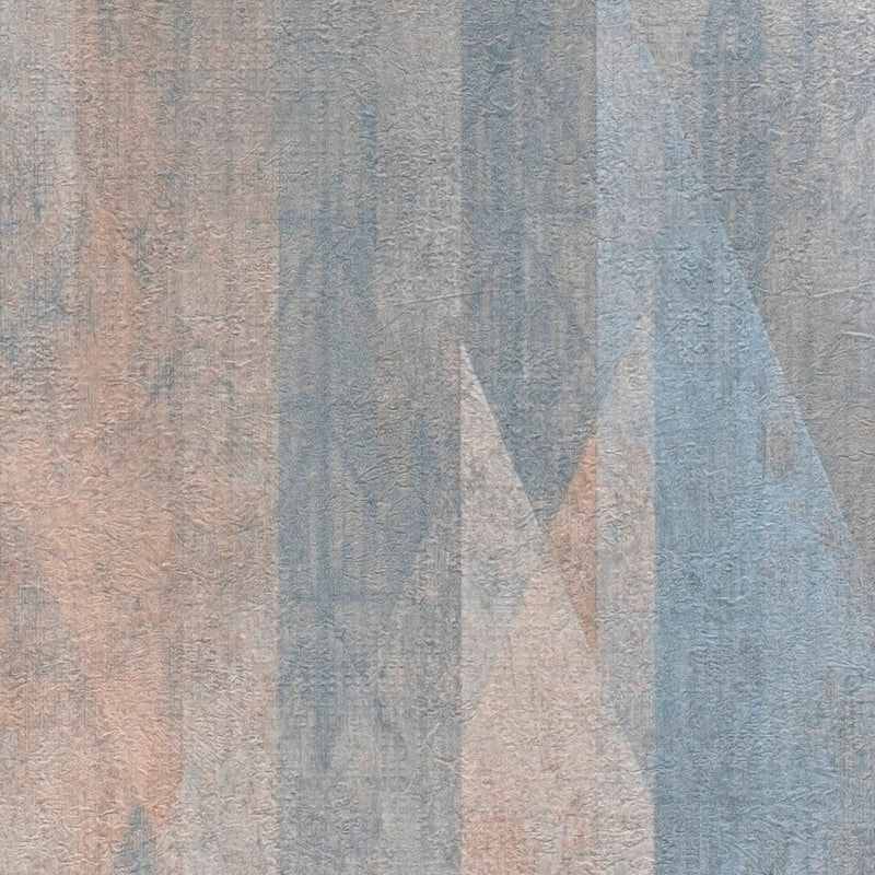 Vintāžas rombveida raksta tapetes - zilā un bēšā krāsā, 1373601 AS Creation