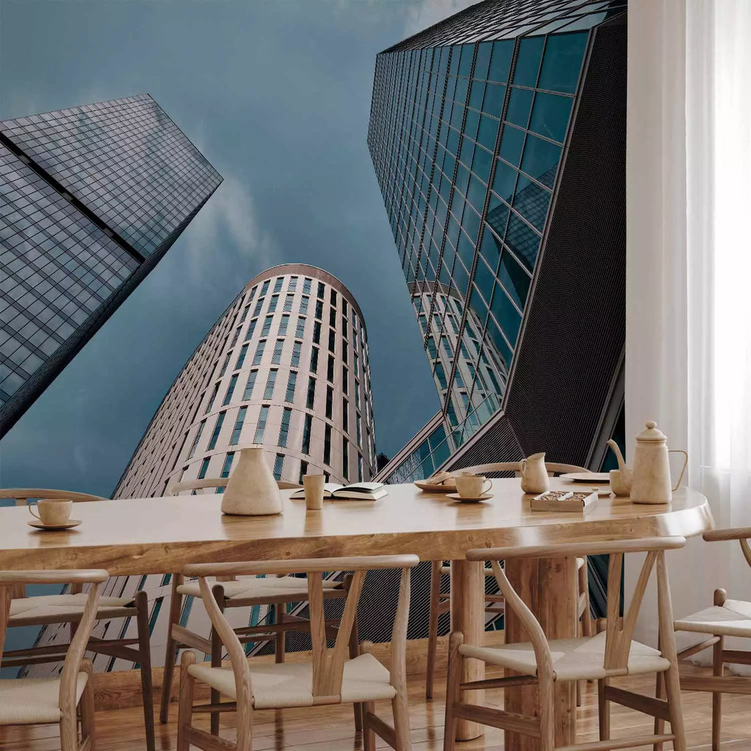 Fototapetes - Augstas stiklotas ēkas uz debess fona, 151017