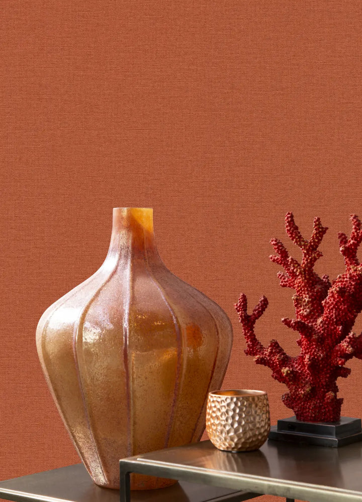 Wallpaper 1555033 | A rich terracotta shade with a deeply matt fabric texture
