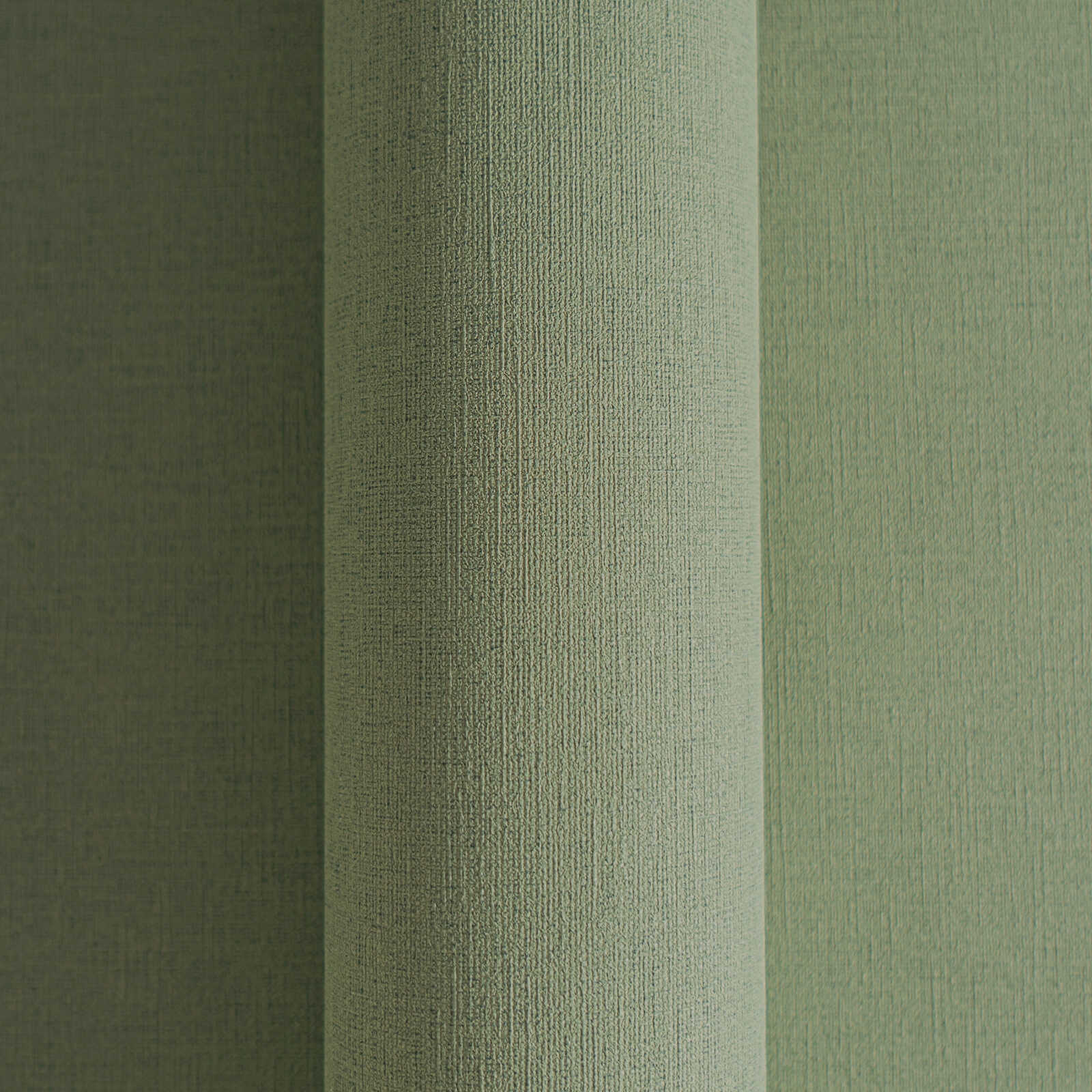 Zaļas vienkrāsainas tapetes ar tekstila reljefa struktūru AS 371787 AS Creation