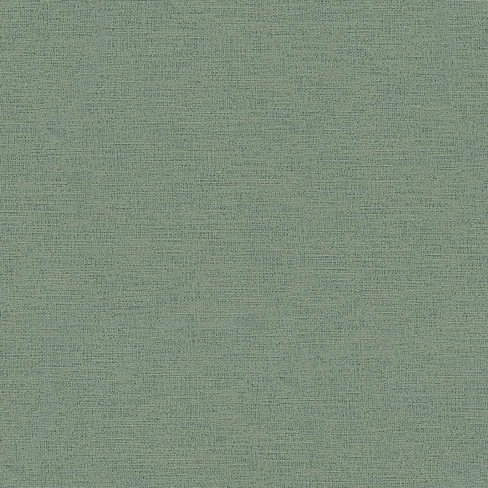 Zaļas vienkrāsainas tapetes ar tekstila reljefa struktūru AS 371787 AS Creation