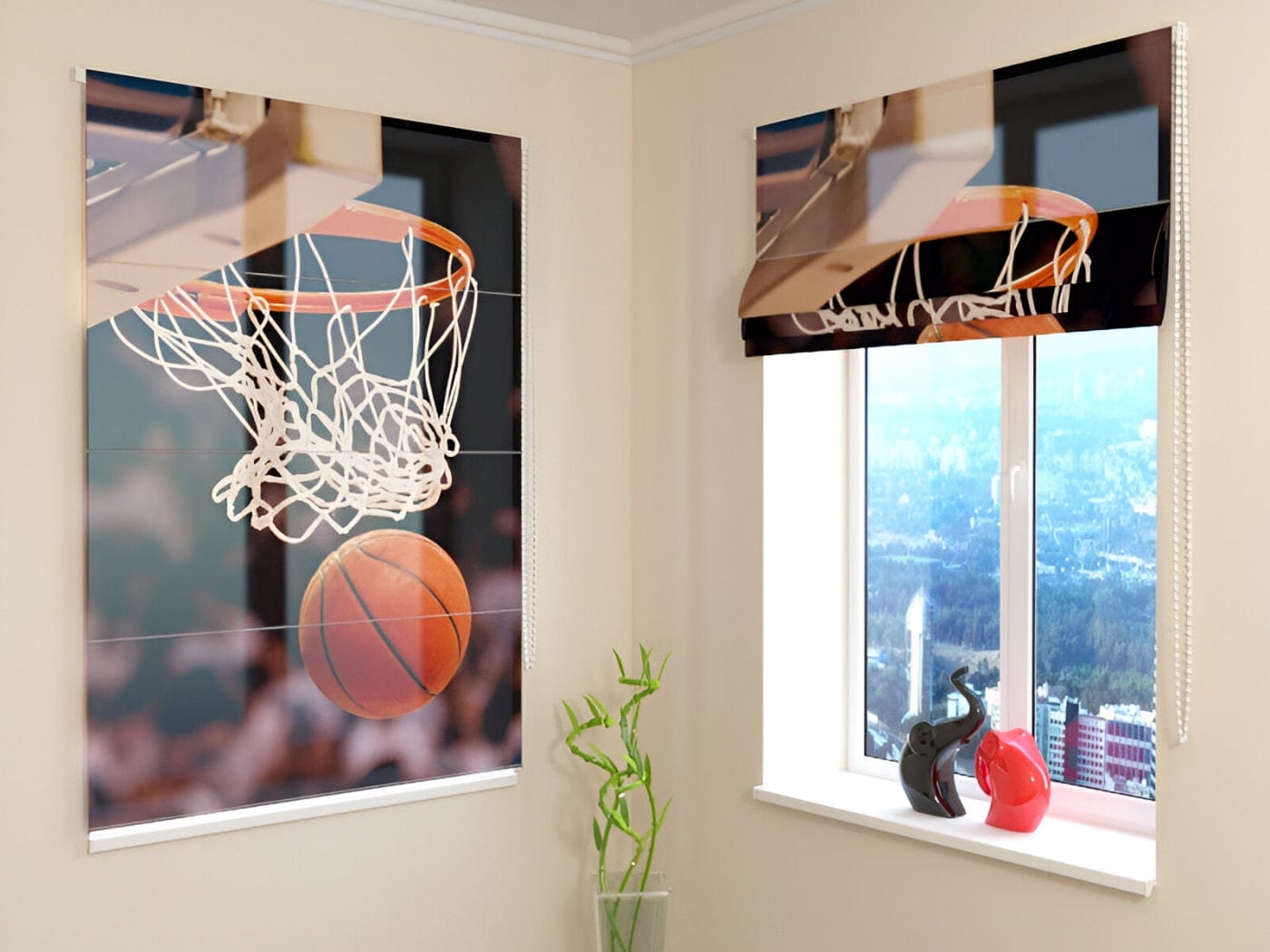Žalūzijas jauniešu istabai ar sporta tematiku: Basketbols Tapetenshop.lv