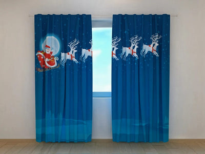 Christmas curtains for children's room - Merry Christmas Tapetenshop.lv