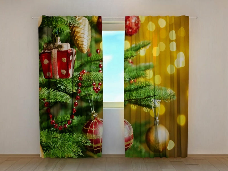 Christmas curtains - Christmas toys - choose fabric Tapetenshop.lv