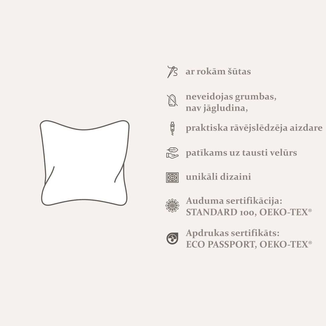 Dekoratīvas velūra spilvendrānas - Ziemas elegance, zilā un zeltā krāsā G-art