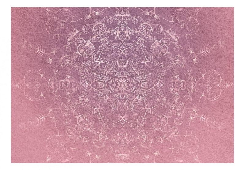392x280 cm, Pašlīmējošas fototapetes ar ornamentu rozā toņos ✅ Ir noliktavā G-ART