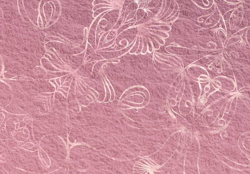 392x280 cm, Pašlīmējošas fototapetes ar ornamentu rozā toņos ✅ Ir noliktavā G-ART