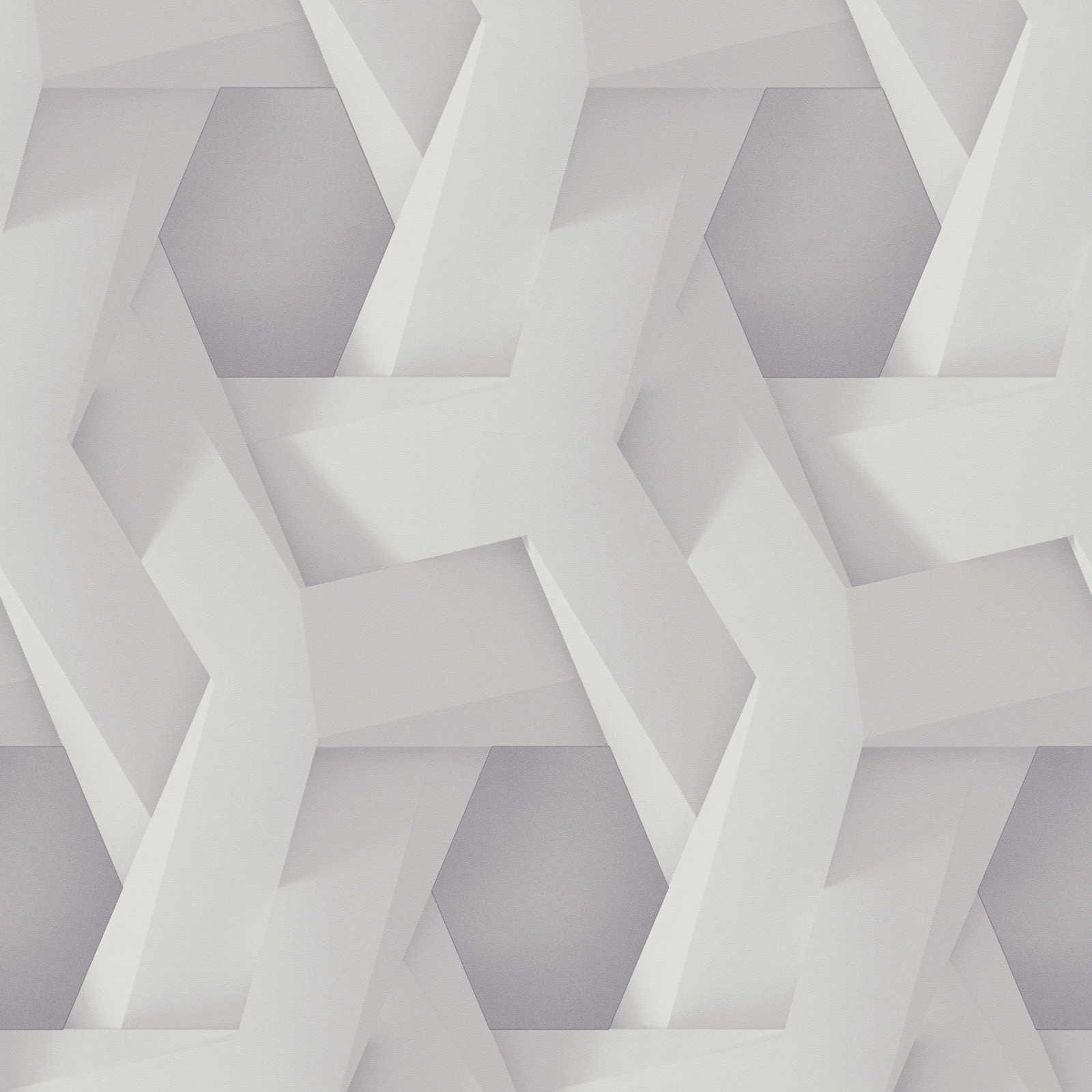 Tapetes guļamistabai3D gaiši pelēkas tapetes ar grafisku rakstu un betona izskatu, 387211 AS Creation