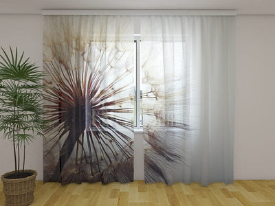 Curtains Charming dandelions 180 x 140 cm (2x90x140 cm) / Chiffon