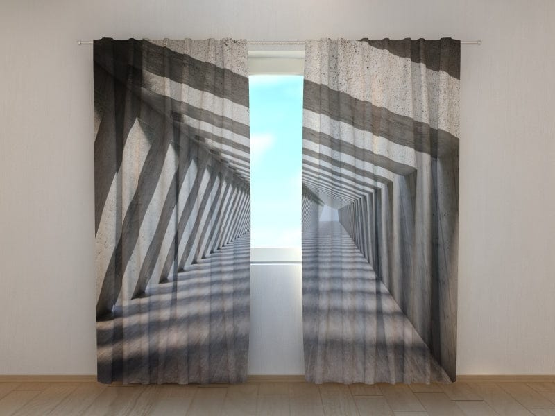 Aizkari ar 3D optisku ilūziju - Akmens tunelis Tapetenshop.lv