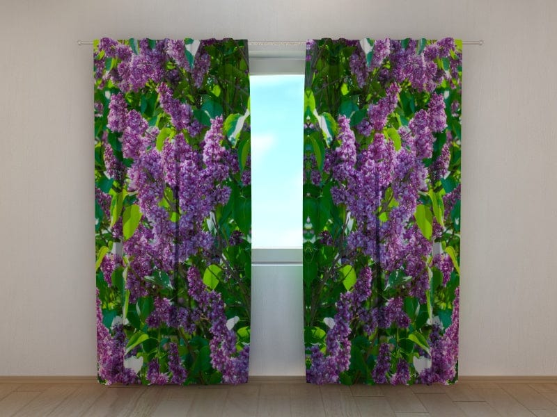 Curtains with flowers - Lilacs 1 Tapetenshop.lv