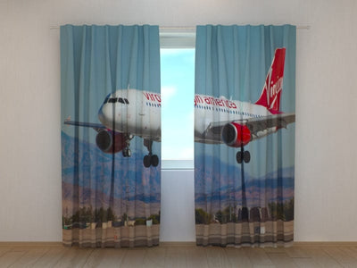 Curtains Airplane Virgin America
