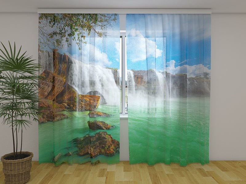 Aizkari Ūdenskritums Vjetnamā 180 x 140 cm (2x  90x140 cm) / Chiffon