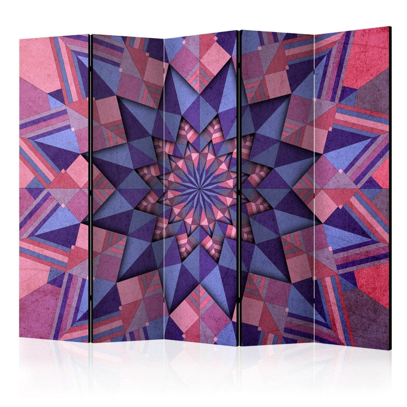 Aizslietnis ar austrumu ornamentu - Zvaigžņu mandala (rozā-violeta) II 225x172 cm ART