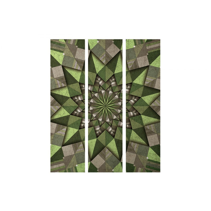 Aizslietnis ar austrumu ornamentu - Zvaigžņu mandala (zaļa) 135x172 cm ART