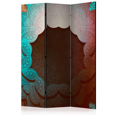 Aizslietnis ar mandalas rakstu - Ziedu apkakle (zaļa) 135x172 cm ART