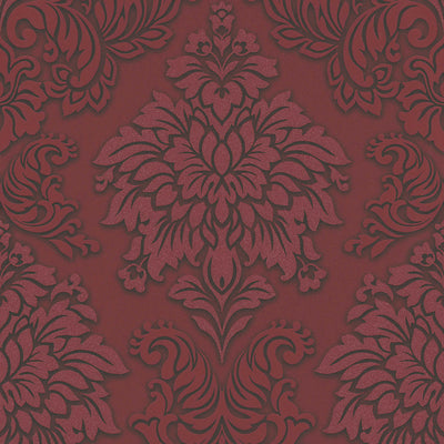 Baroka stila tapešu ornamenti ar mirdzuma efektu - sarkanā krāsā 1320527 AS Creation
