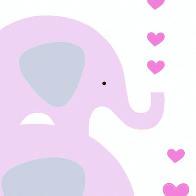 Bērnistabas tapetes meitenēm – ar ziloņiem rozā toņos 1350650 Bez PVC AS Creation