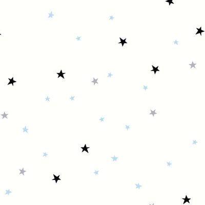Bērnu istabas tapetes ar zvaigznēm - zilā, baltā, melnā krāsā 1350457 Bez PVC AS Creation