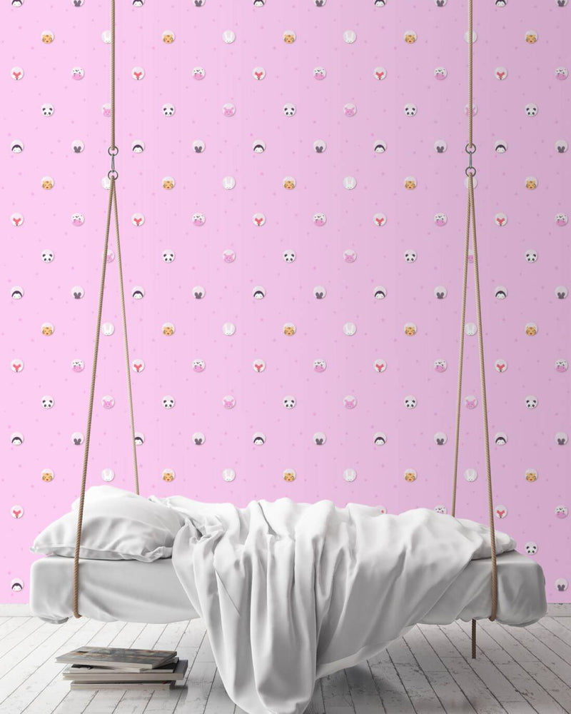 Bērnu tapetes meiteņu istabai, rozā krāsā, 1350770 Bez PVC AS Creation