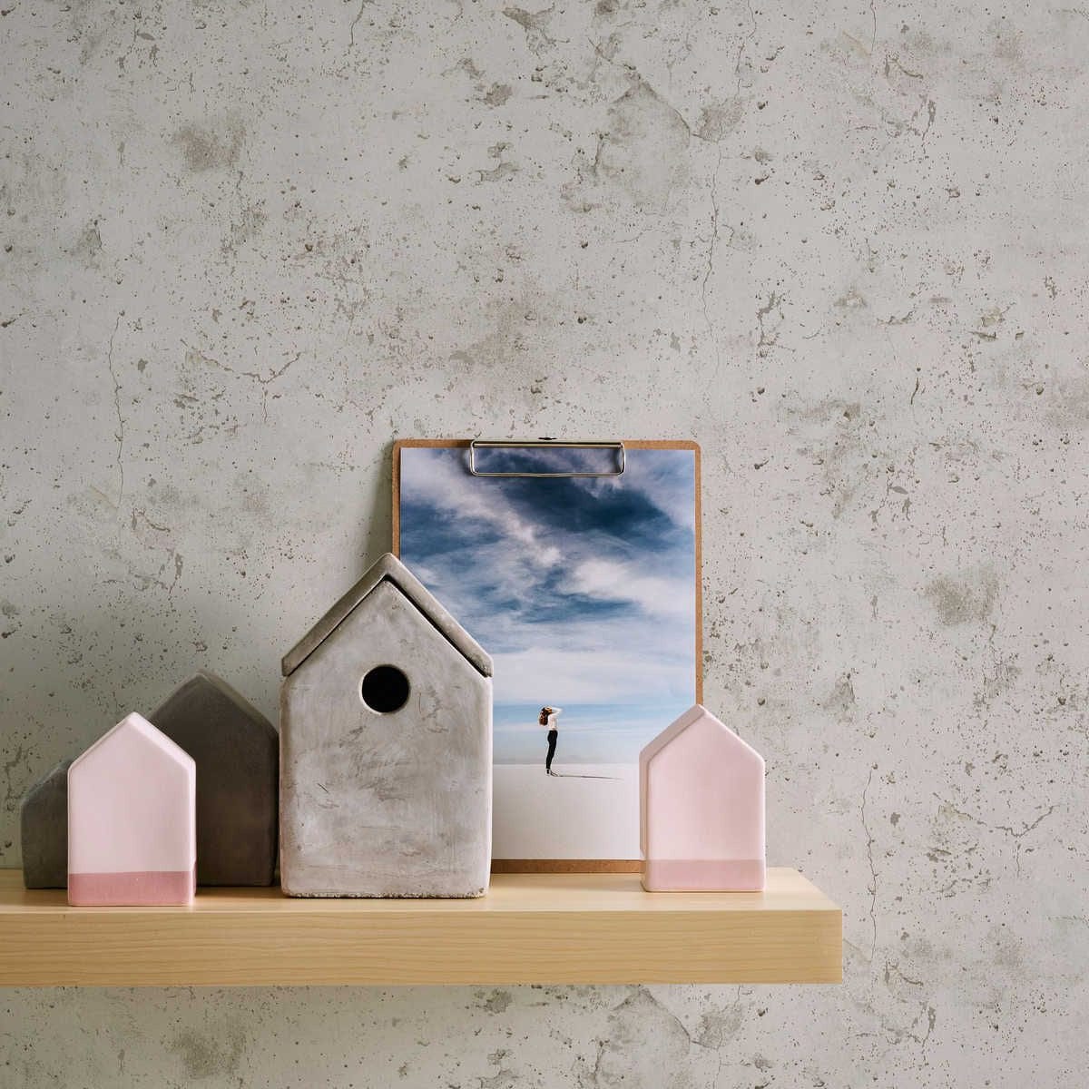 Betona tapetes industriālā stilā - pelēkā krāsā AS 374292 AS Creation