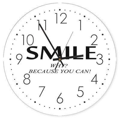 Dekoratīvais sienas pulkstenis Dzīvo ar smaidu Home Trends
