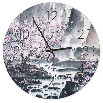Dekoratīvais sienas pulkstenis Ķiršu ziedēšanas laiks Home Trends